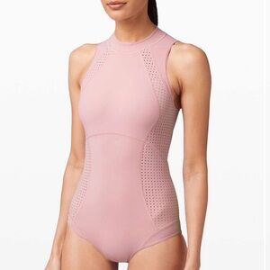 Lululemon Swell Seeker Paddle Suit Rose Mellow one piece swimsuit pink size 8